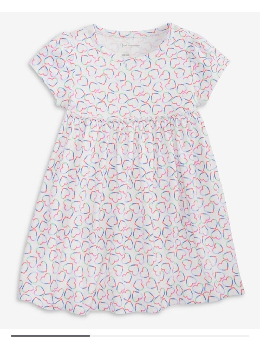 First Impressions Baby Girls' Linear Hearts Printed Dress